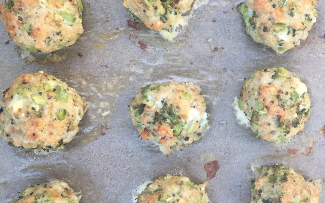 Chicken Broccoli Parmesan Meatballs